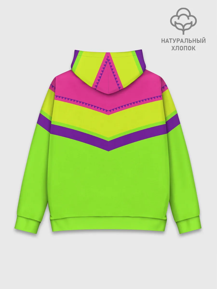 Худи мужской база хлопок / Цветные треугольники_ салатовы