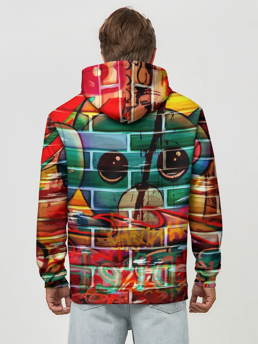 Худи мужской база хлопок / Милый Зверёк Граффити