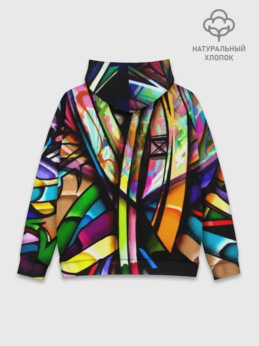 Худи мужской база хлопок / Красочное граффити