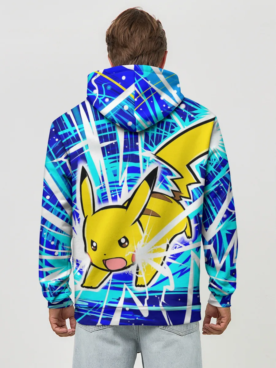 Худи мужской база хлопок / Пикачу