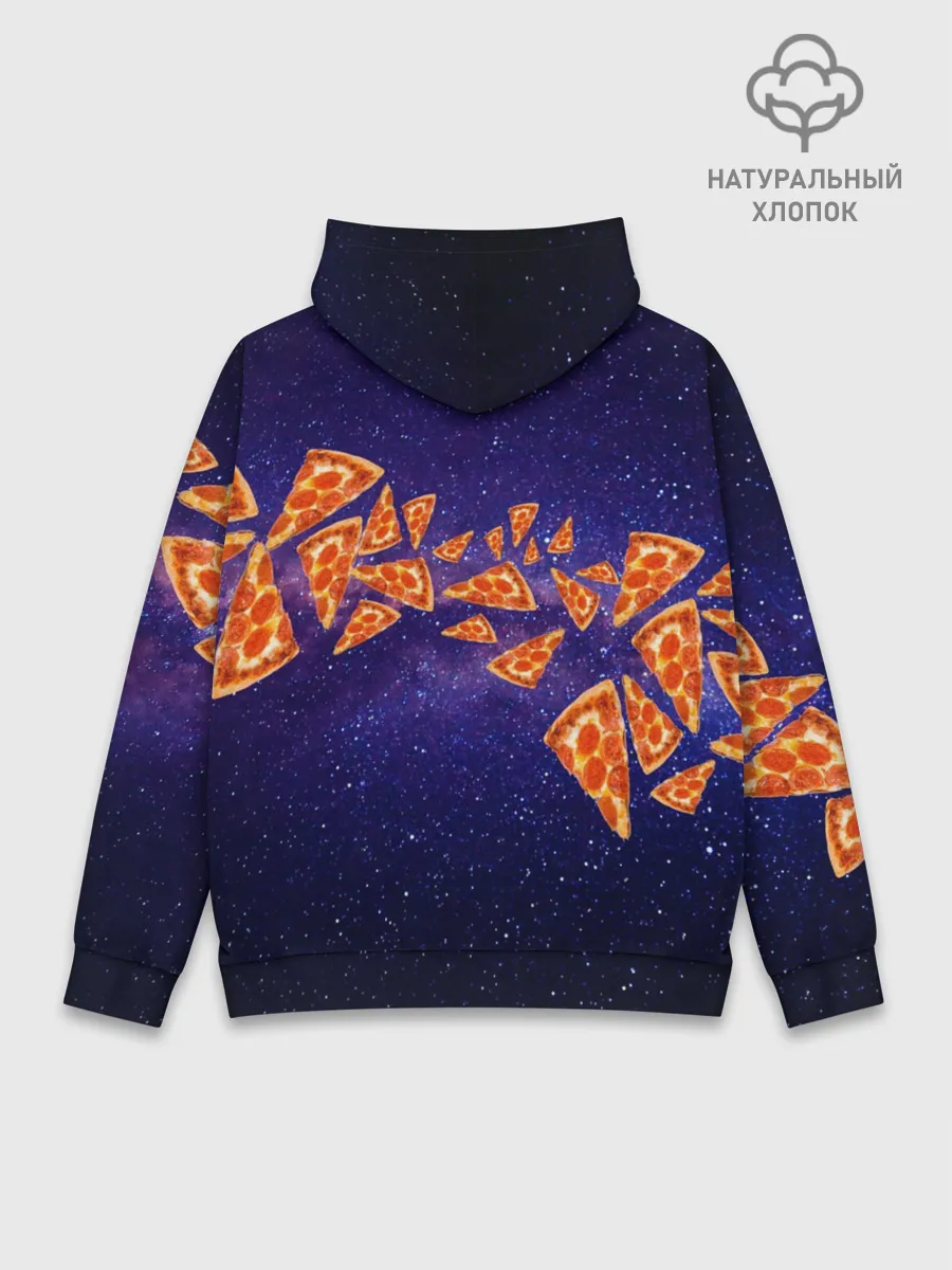 Худи мужской база хлопок / Пицца - Кот