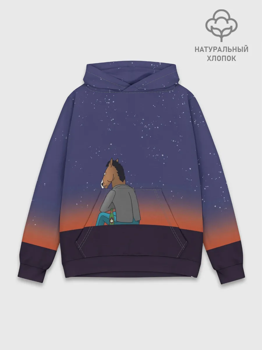 Худи мужской база хлопок / Конь Бо Джек