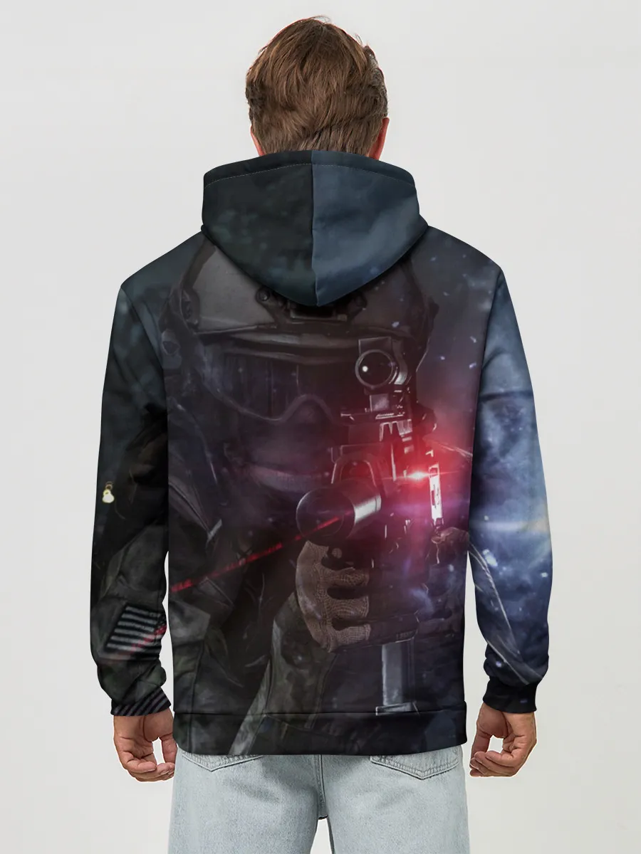 Худи мужской база хлопок / BATTLEFIELD