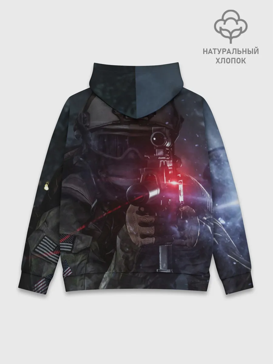Худи мужской база хлопок / BATTLEFIELD
