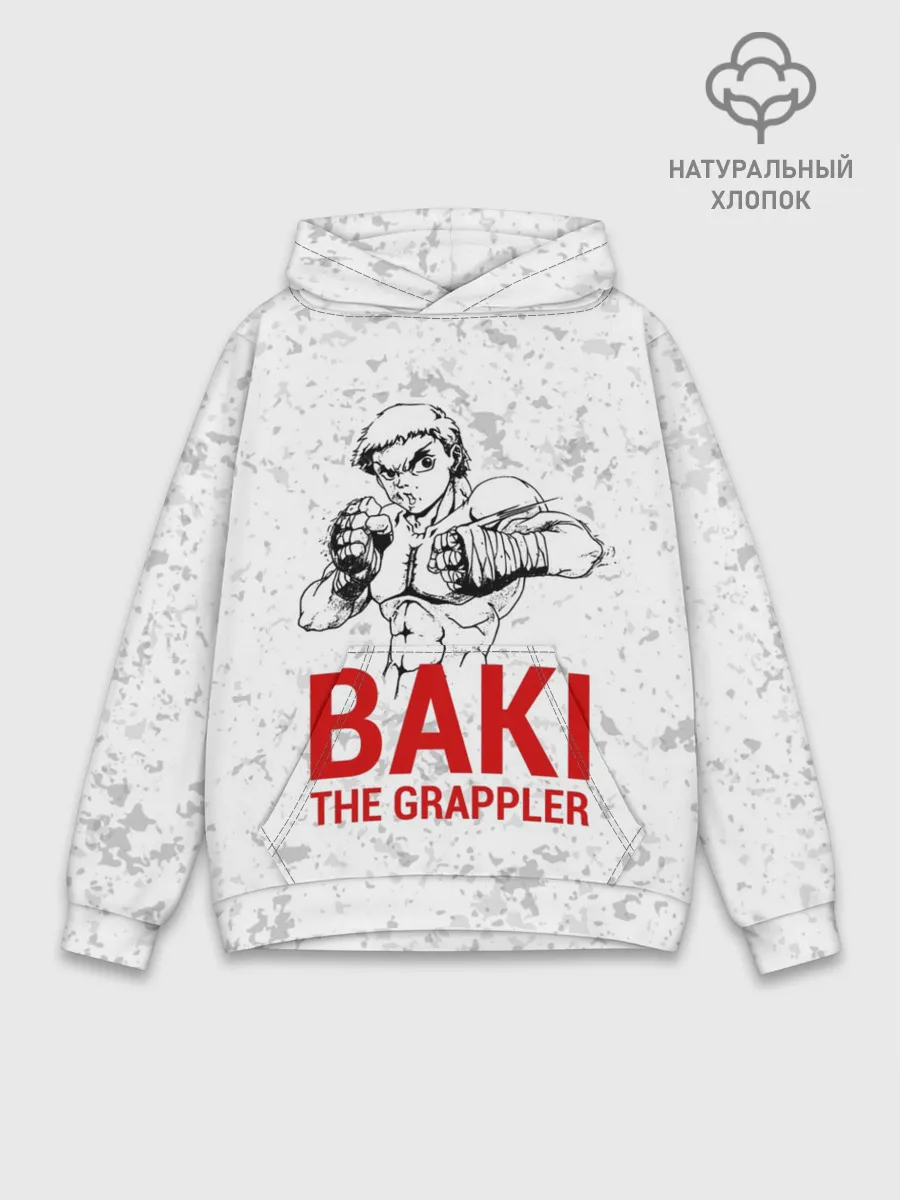 Худи мужской база хлопок / Baki the Grappler
