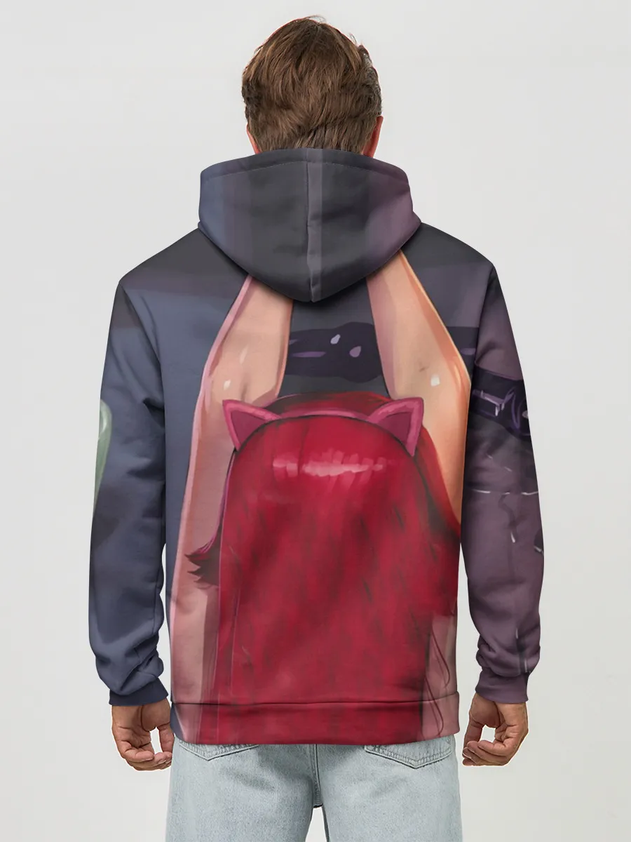 Худи мужской база хлопок / Лика Заповедник Зелирия