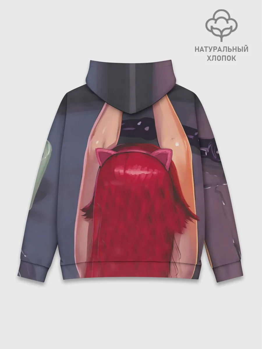 Худи мужской база хлопок / Лика Заповедник Зелирия