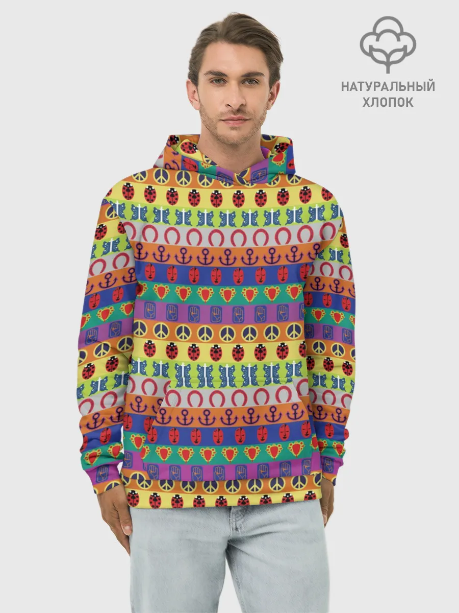 Худи мужской база хлопок / JoJos Bizarre Adventure Logo