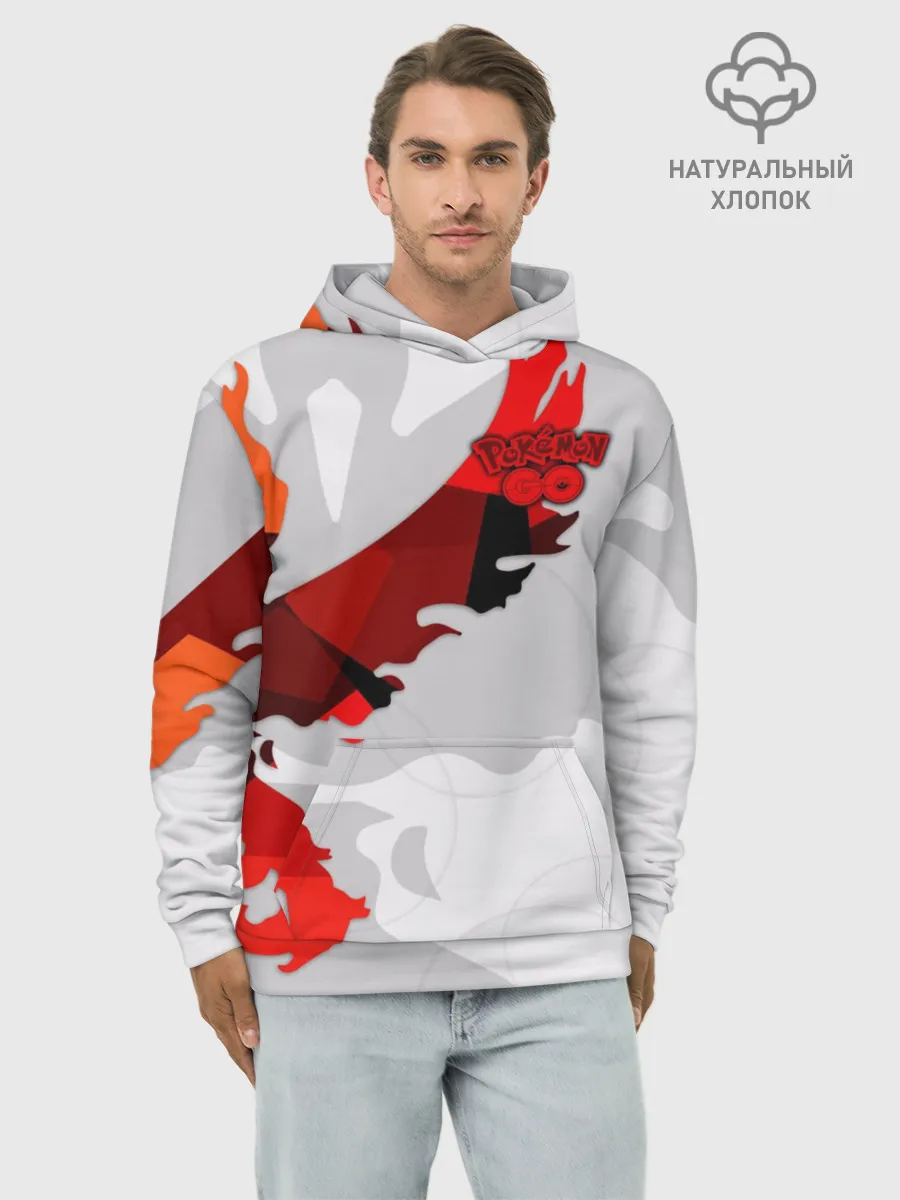 Худи мужской база хлопок / Pokemon GO