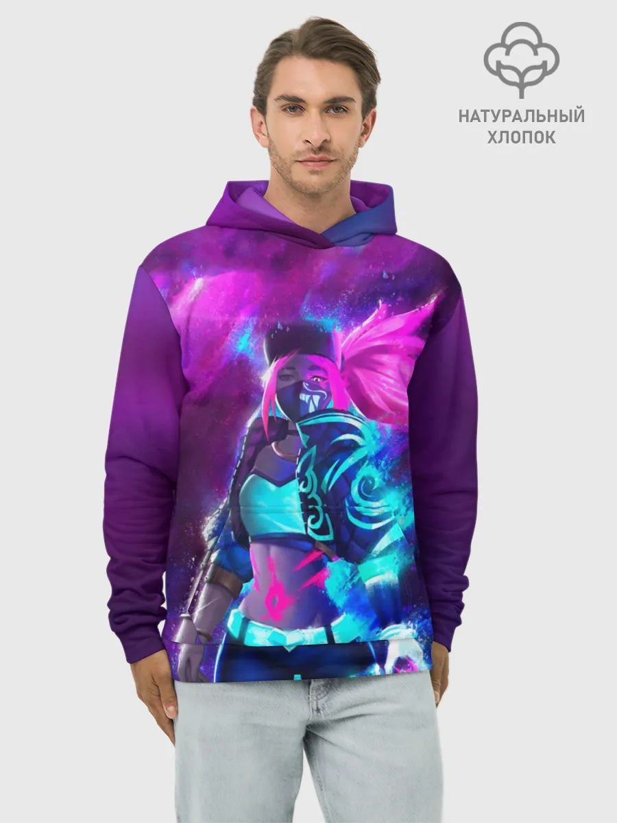 Худи мужской база хлопок / KDA. Akali