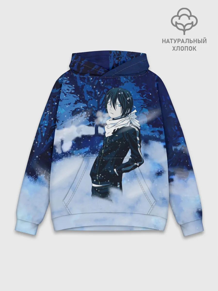 Худи мужской база хлопок / Снежный Ято. БЕЗДОМНЫЙ БОГ