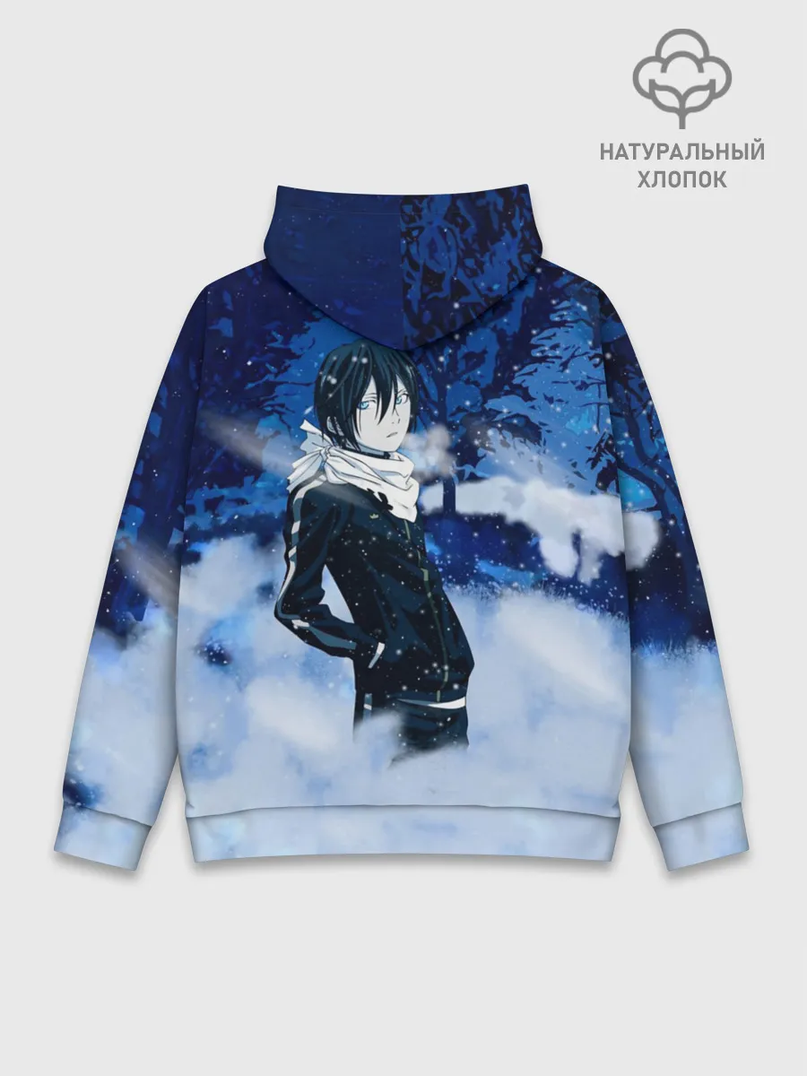 Худи мужской база хлопок / Снежный Ято. БЕЗДОМНЫЙ БОГ