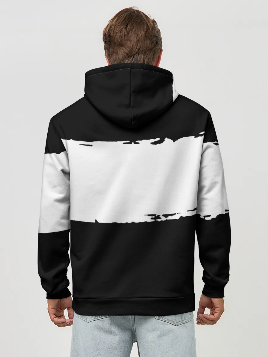 Худи мужской база хлопок / БЕЗДОМНЫЙ БОГ. Белый отрывок