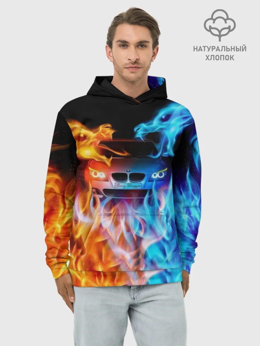 Худи мужской база хлопок / BMW