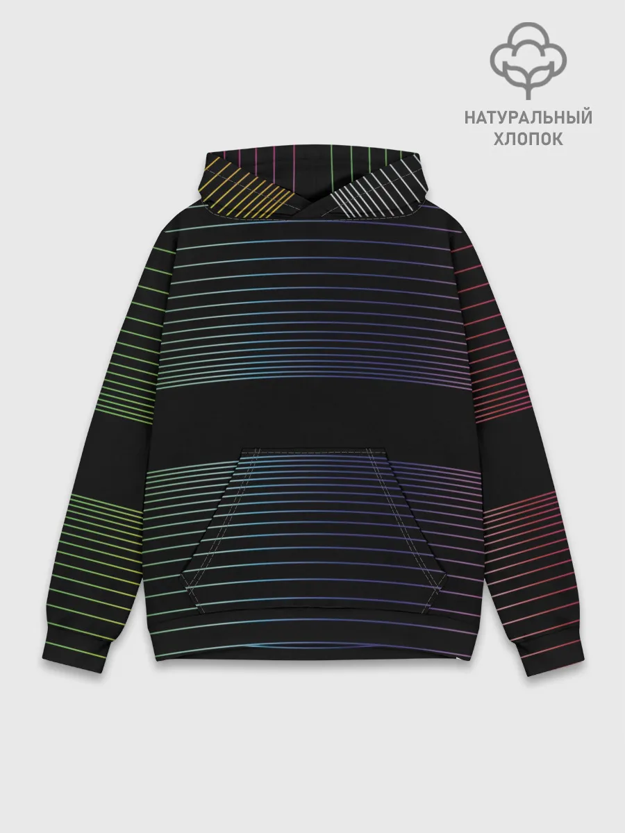 Худи мужской база хлопок / Полоски