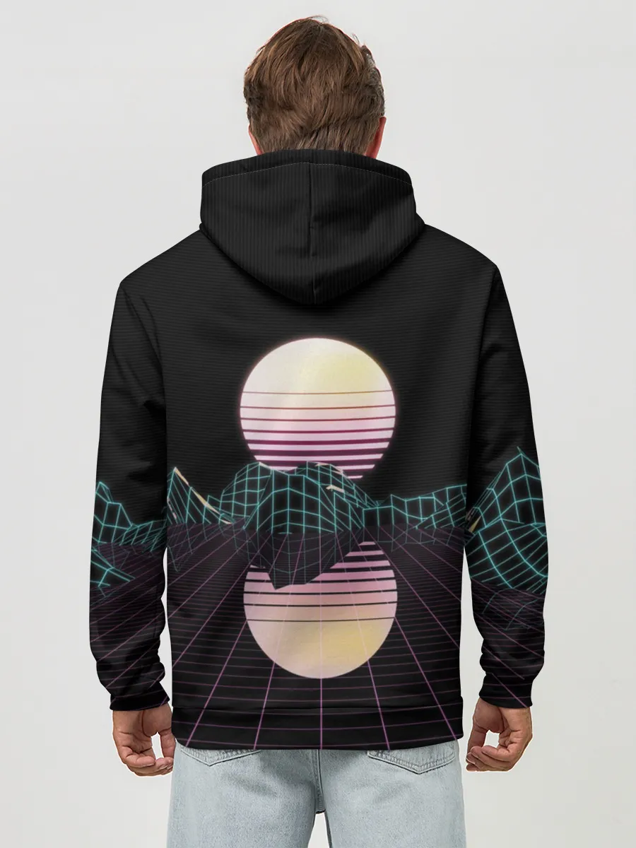 Худи мужской база хлопок / Retro Wave