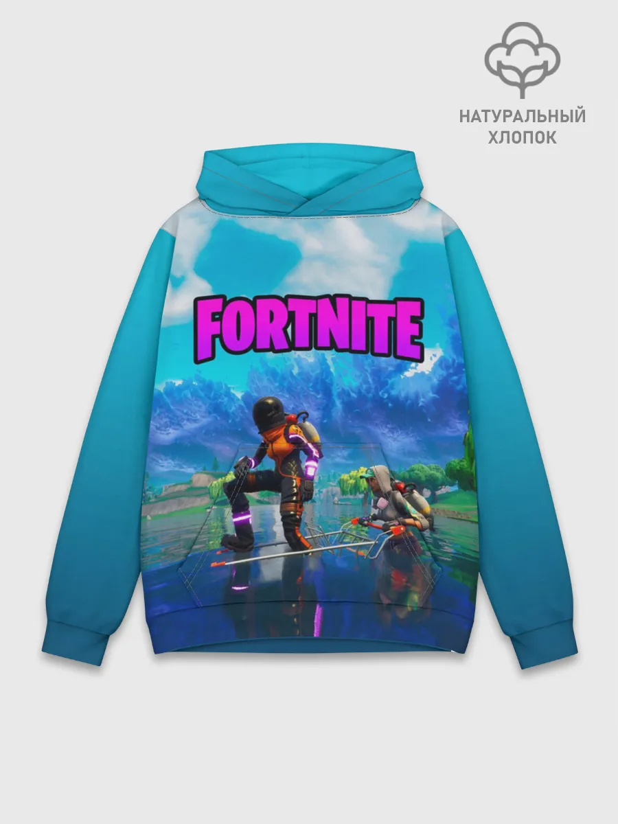 Худи мужской база хлопок / Fortnite повозка