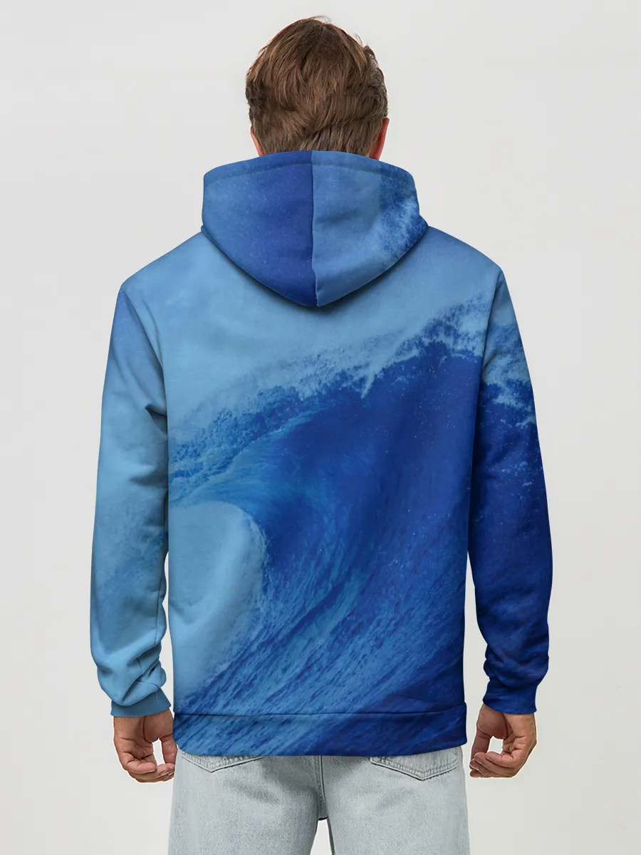 Худи мужской база хлопок / Вода: водород. Парные футболки