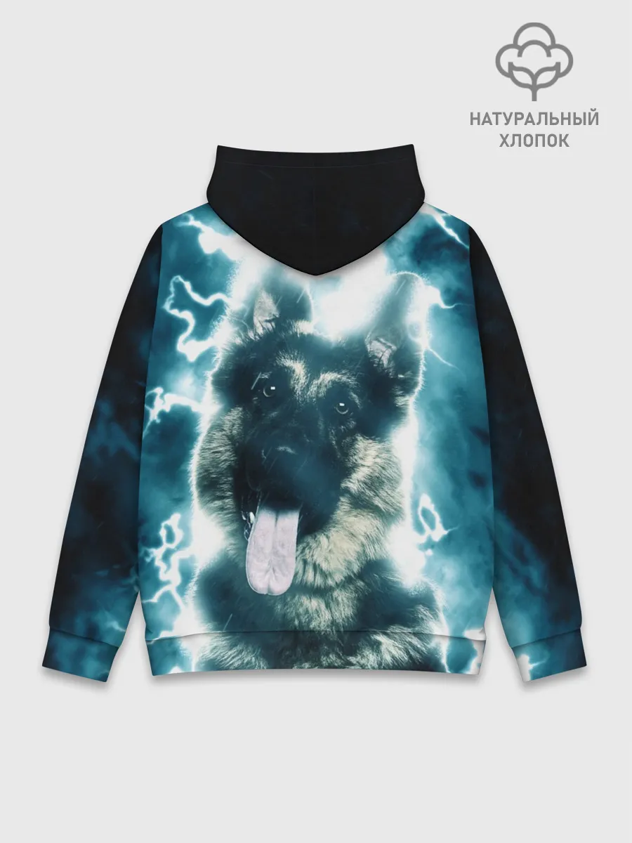 Худи мужской база хлопок / Немецкая овчарка