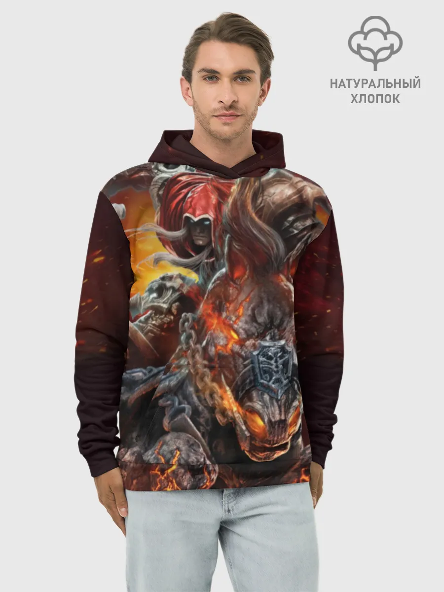 Худи мужской база хлопок / Демон-Всадник