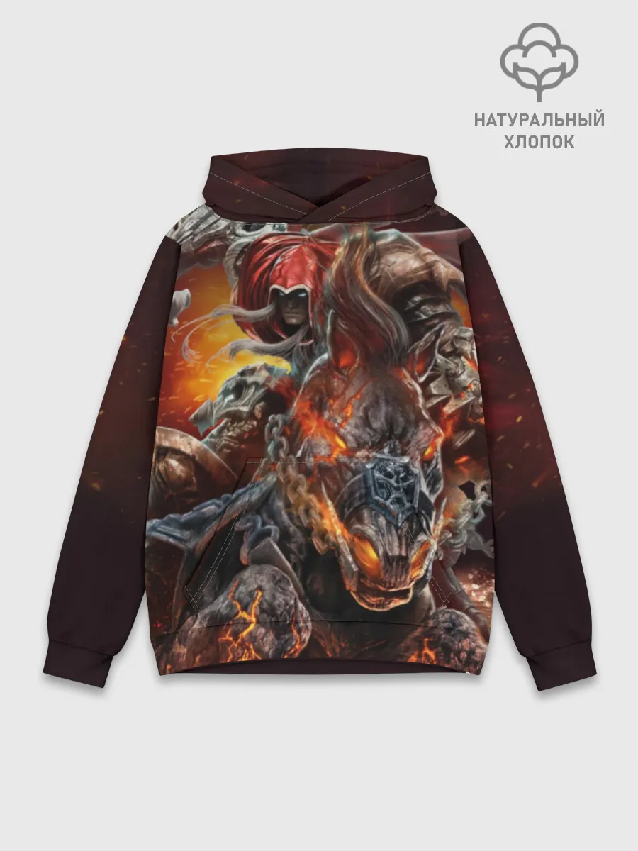 Худи мужской база хлопок / Демон-Всадник