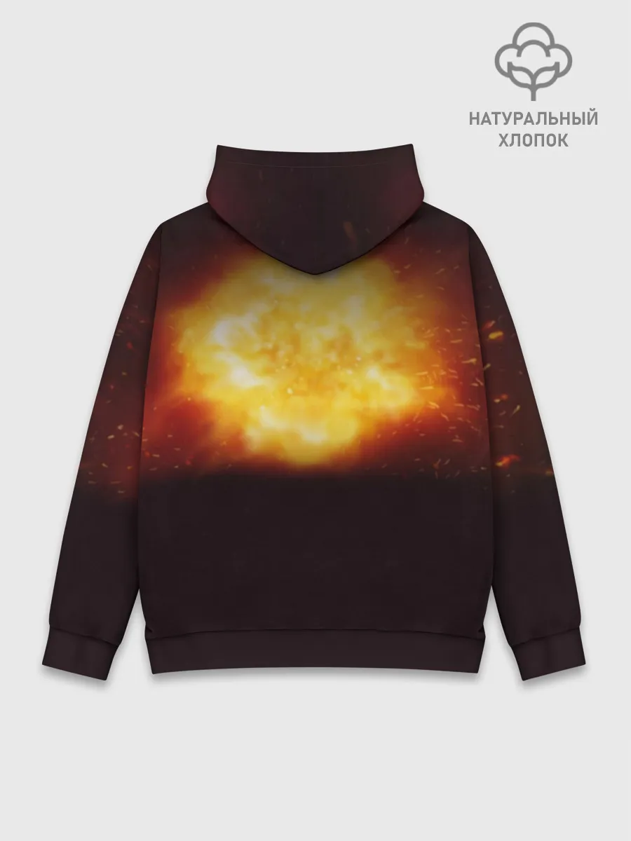 Худи мужской база хлопок / Демон-Всадник