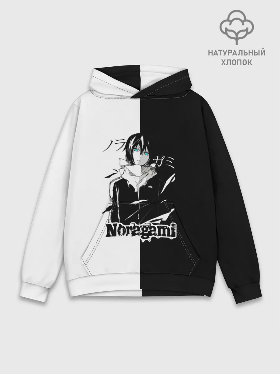 Худи мужской база хлопок / БЕЗДОМНЫЙ БОГ. Черное и Белое