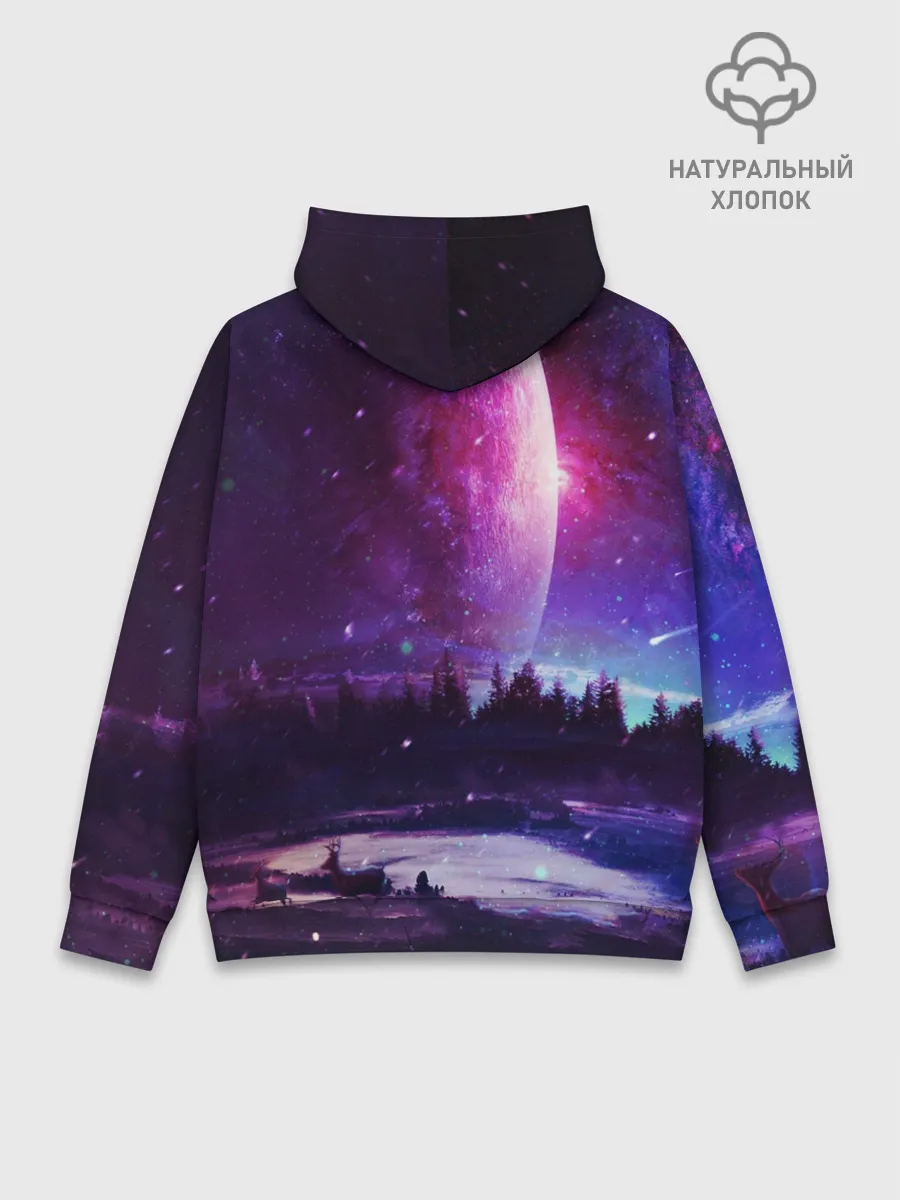 Худи мужской база хлопок / Северный закат