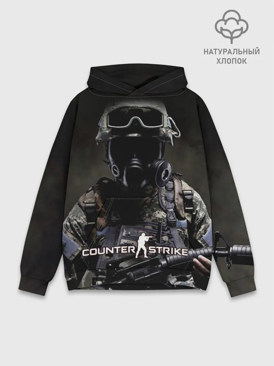 Худи мужской база хлопок / Counter Strike