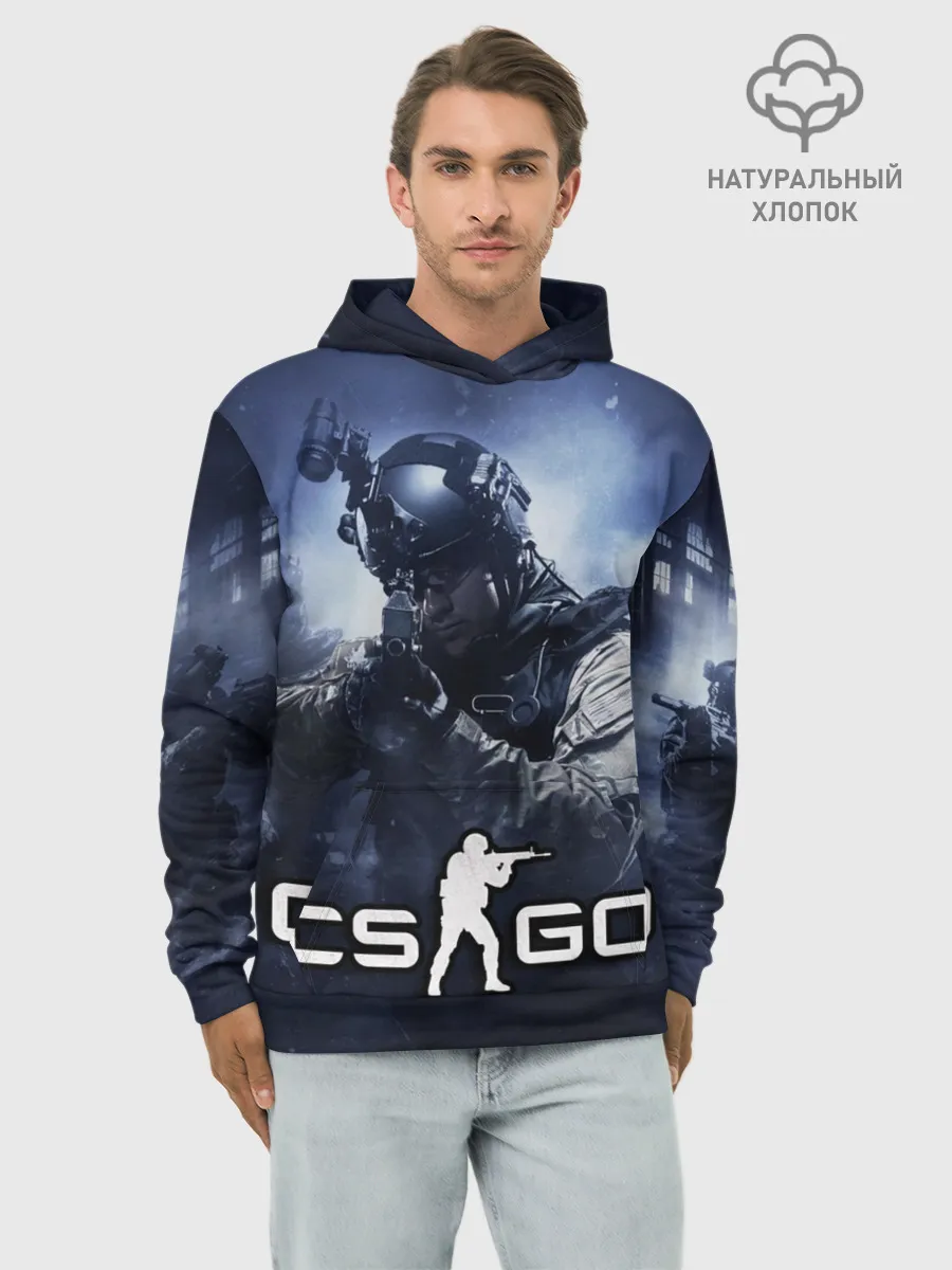 Худи мужской база хлопок / Counter Strike