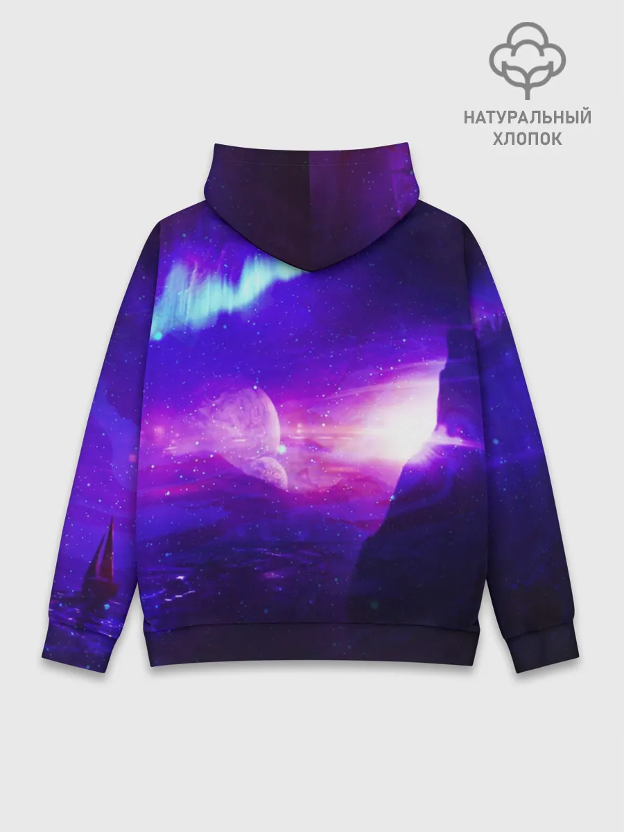 Худи мужской база хлопок / Космическое сияние