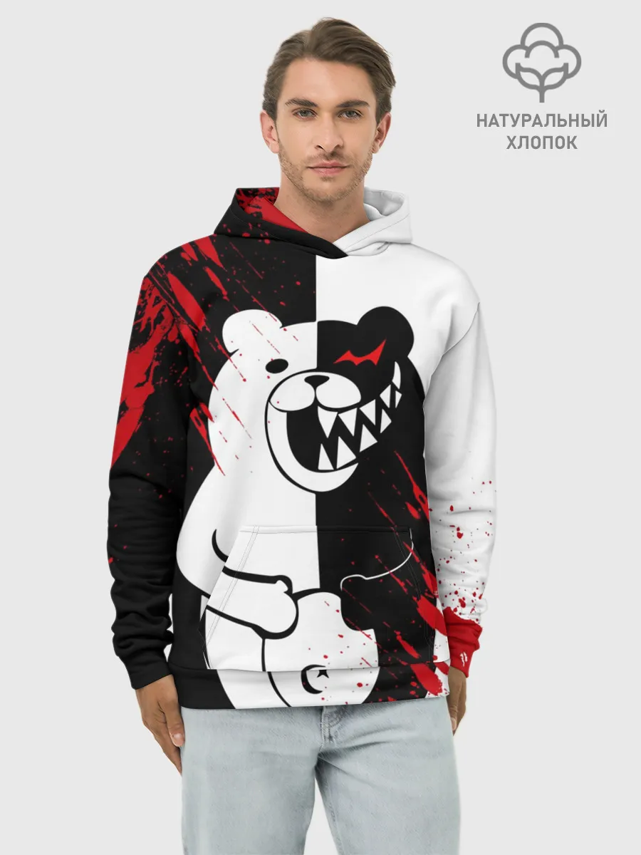 Худи мужской база хлопок / Monokuma вторая сущность