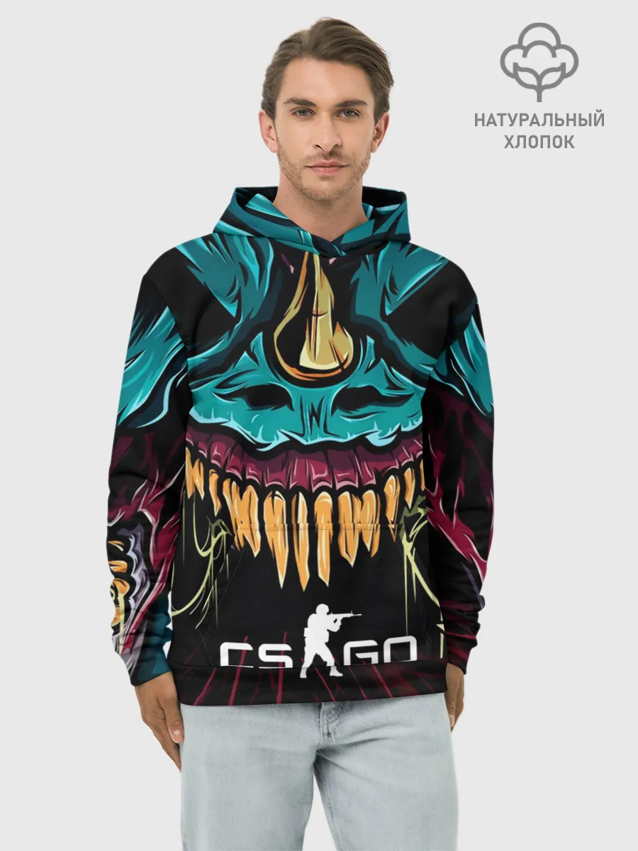 Худи мужской база хлопок / CS GO hyper beast skin