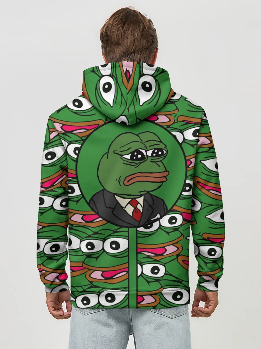 Худи мужской база хлопок / Good / Sad frog