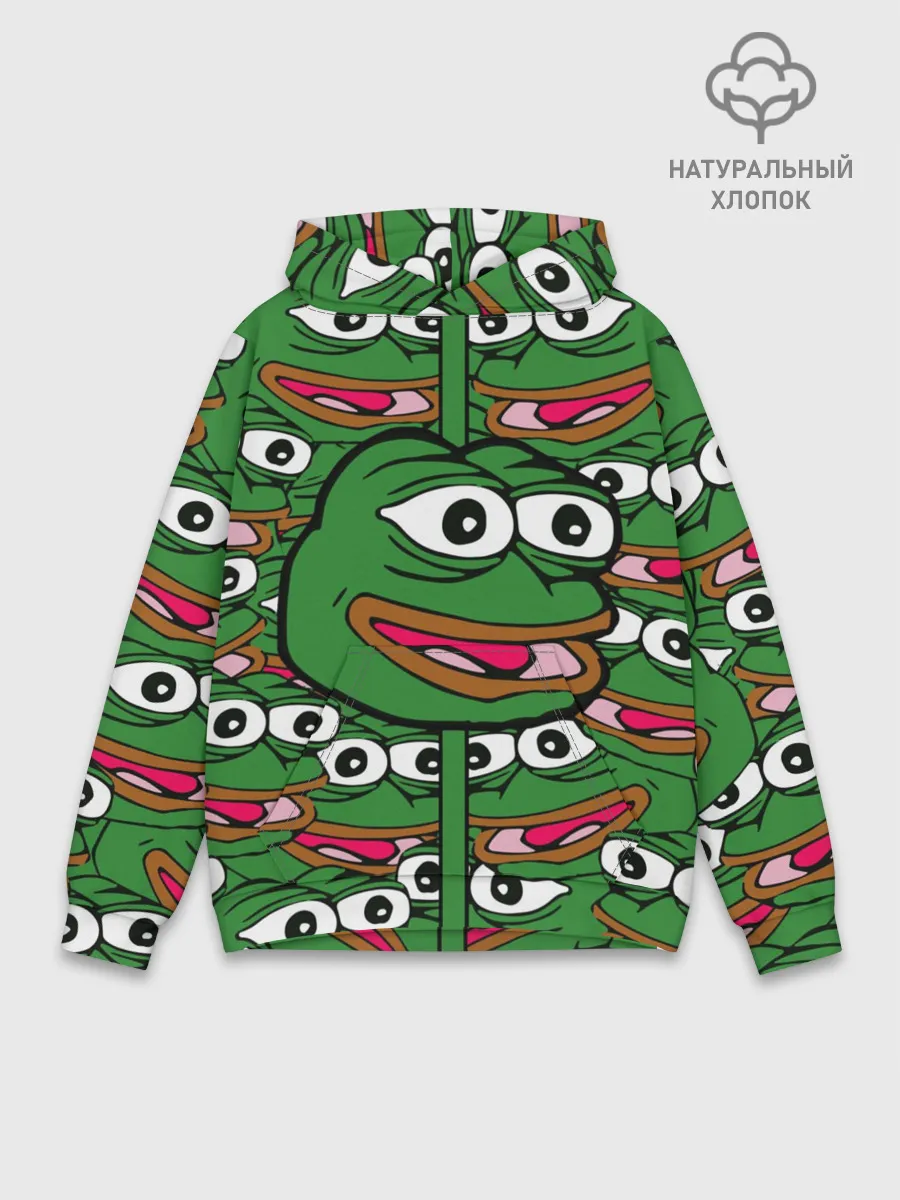 Худи мужской база хлопок / Good / Sad frog