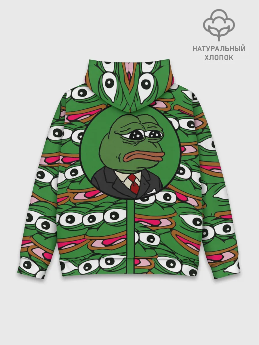 Худи мужской база хлопок / Good / Sad frog