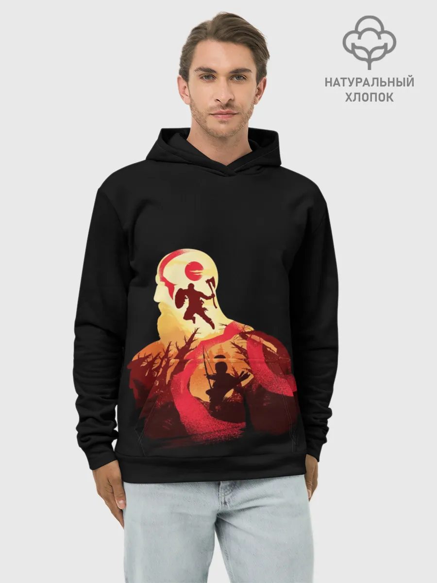 Худи мужской база хлопок / God of War