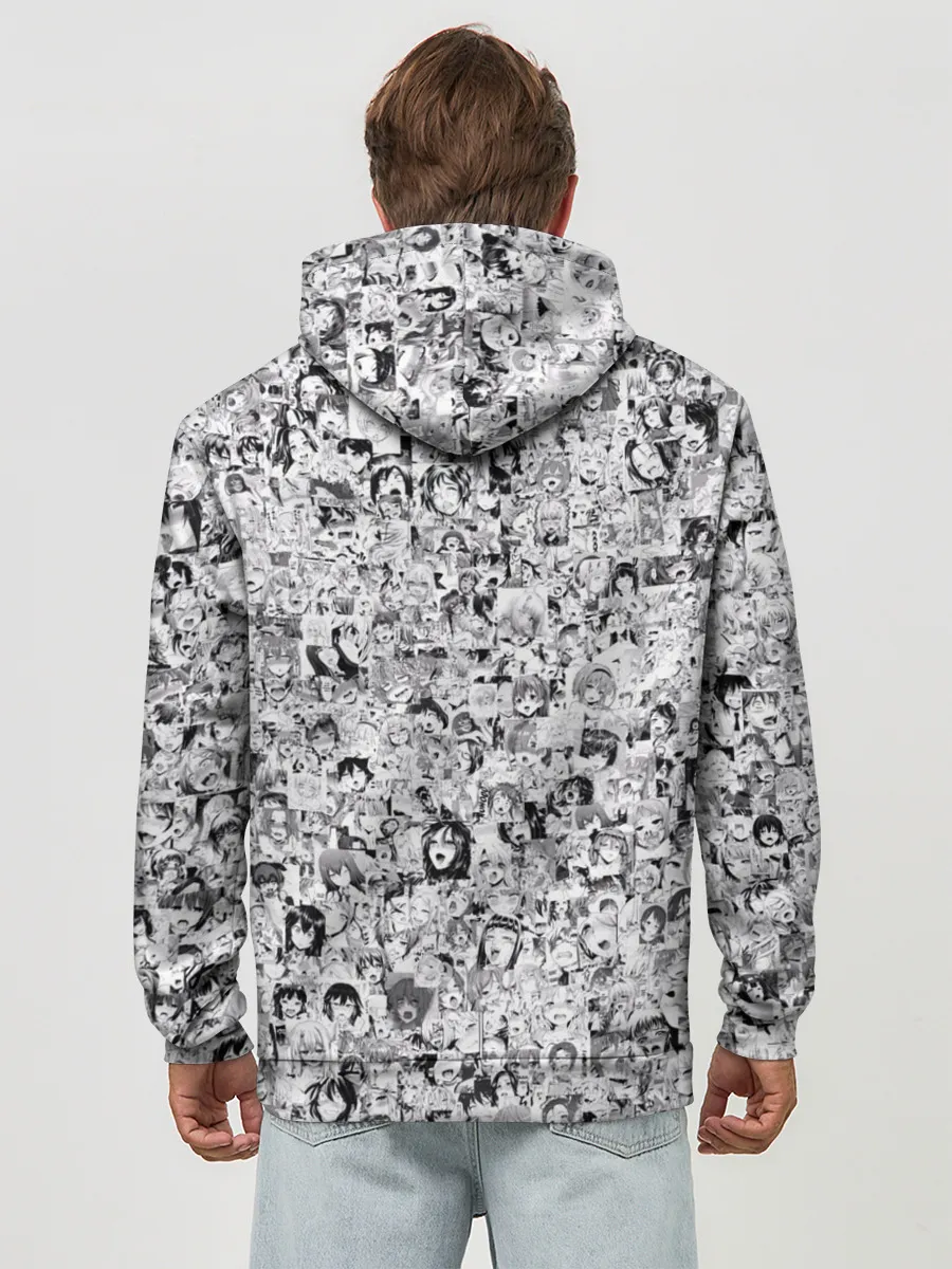 Худи мужской база хлопок / Череп из ахегао