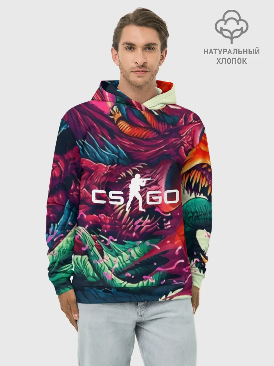 Худи мужской база хлопок / CS GO hyper beast skin