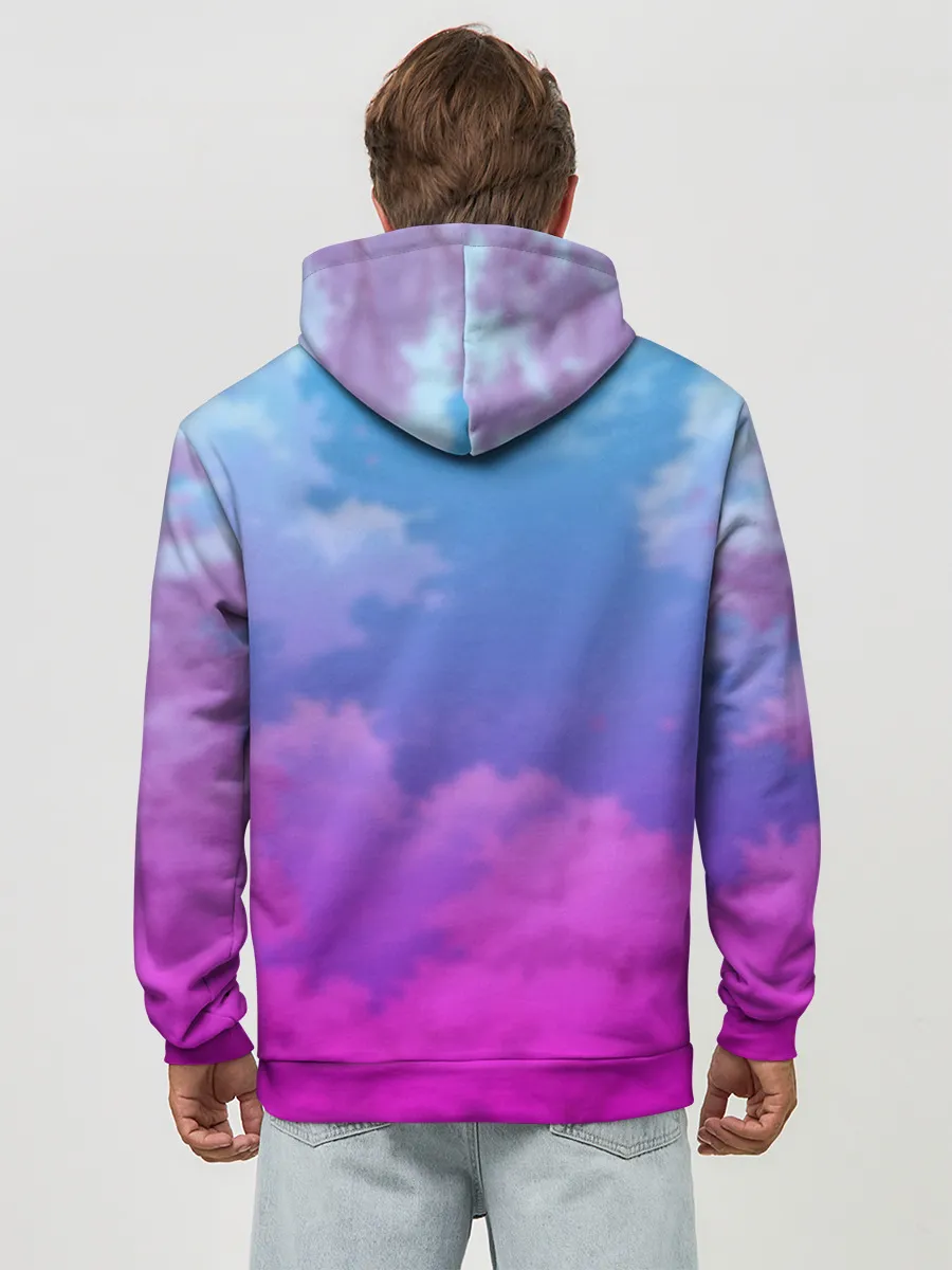 Худи мужской база хлопок / Anime Senpai Girl pink