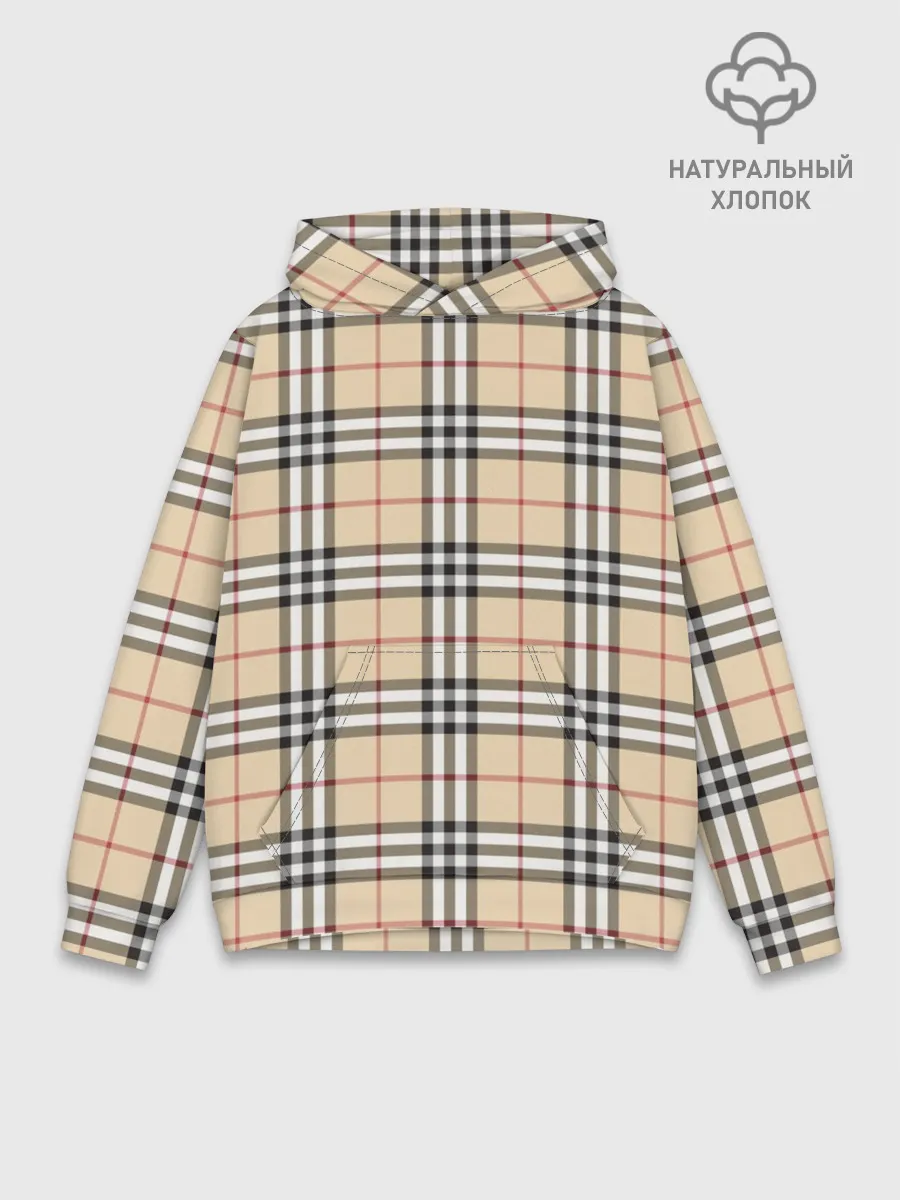 Худи мужской база хлопок / Nova check