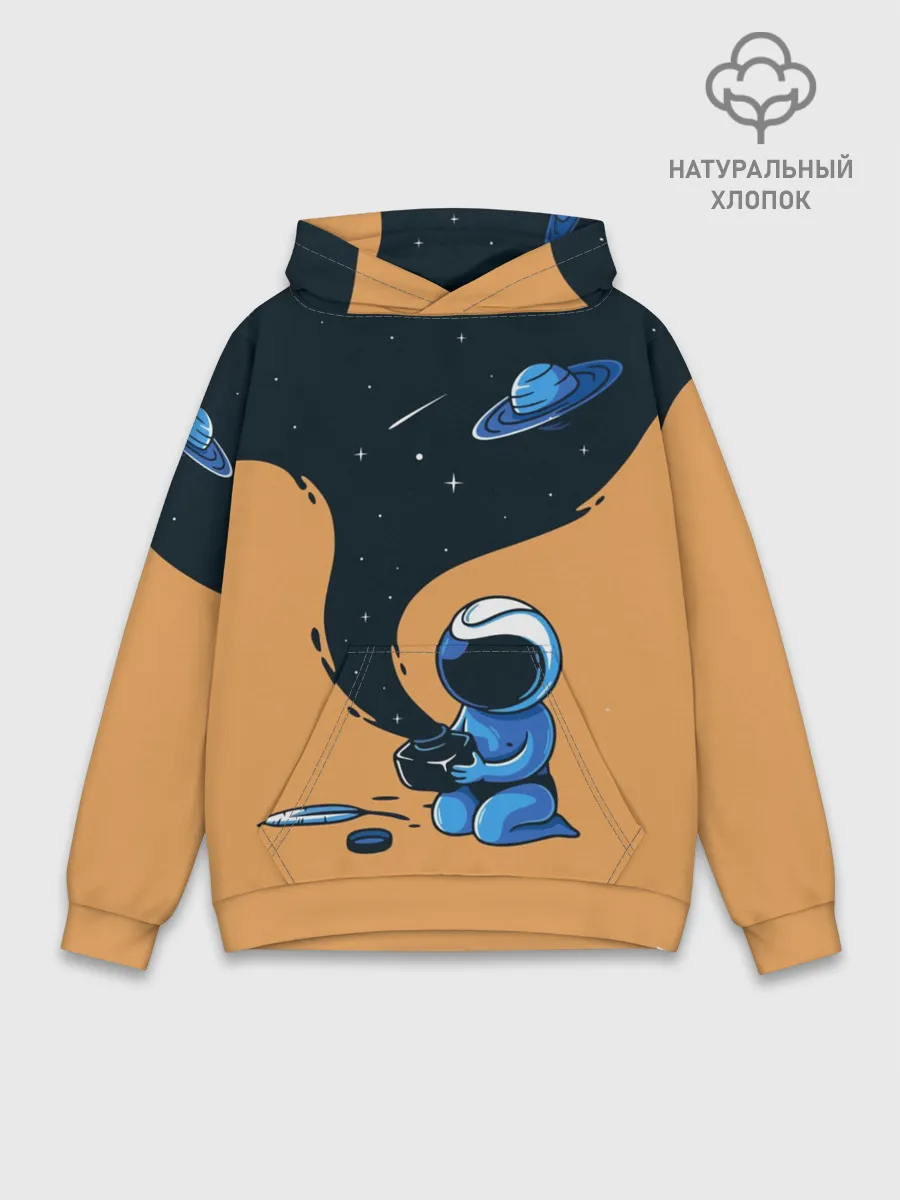 Худи мужской база хлопок / Космонавт и чернила