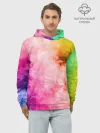 Худи мужской база хлопок / Радужный дым