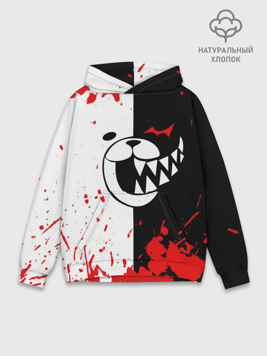 Худи мужской база хлопок / MONOKUMA Blood