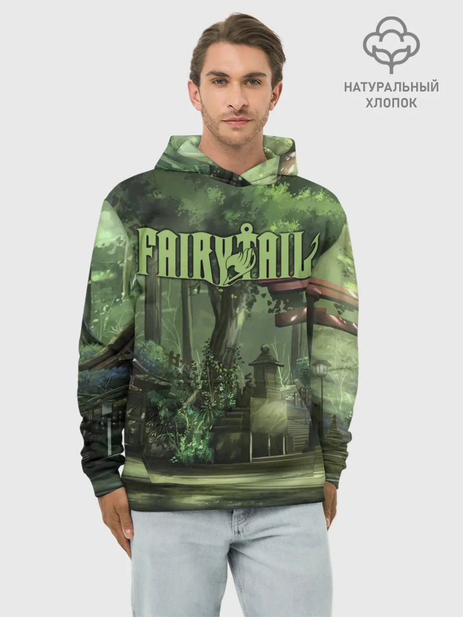 Худи мужской база хлопок / Фейри Тейл лес