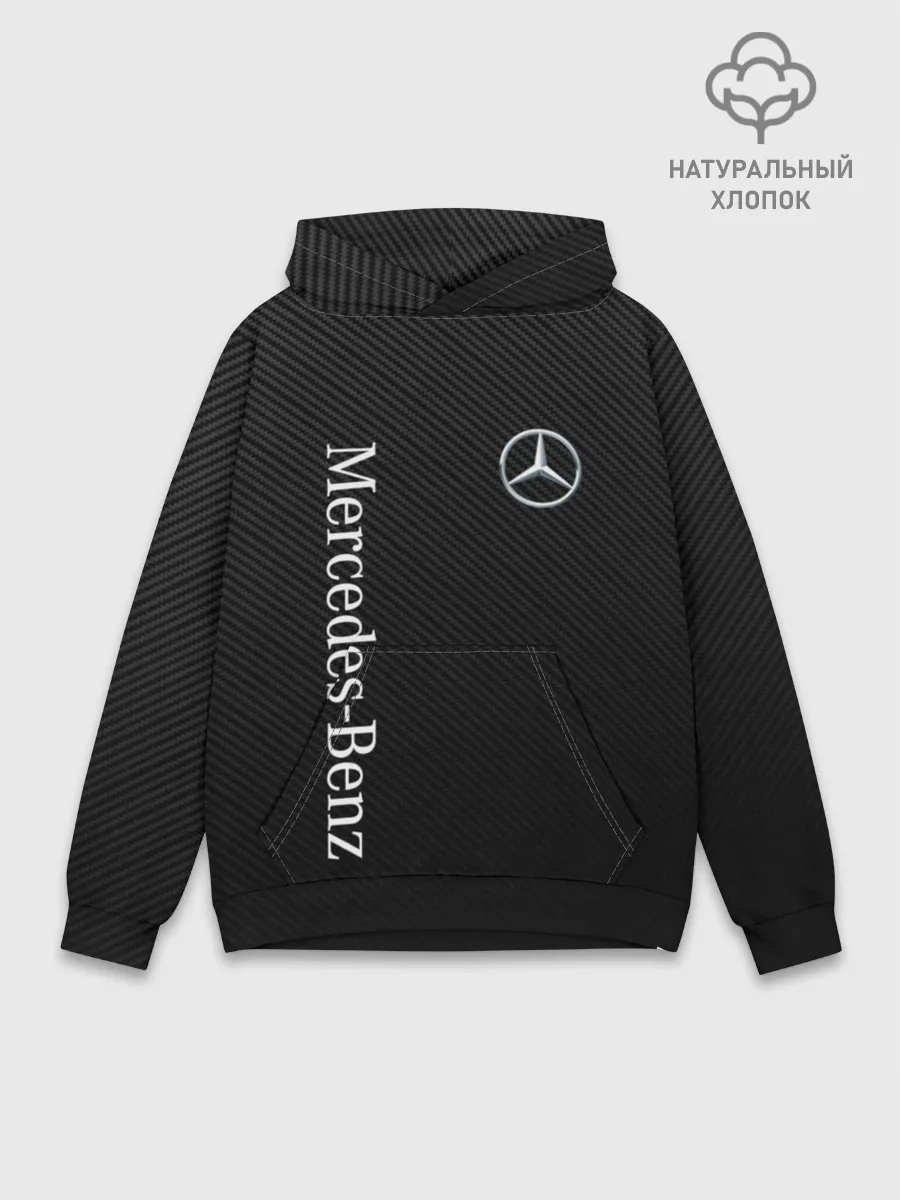 Худи мужской база хлопок / MERCEDES BENZ CARBON