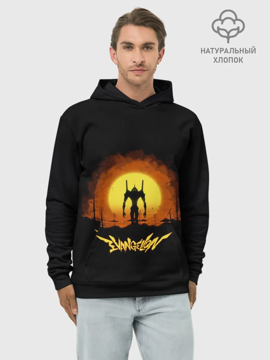 Худи мужской база хлопок / Евангелион
