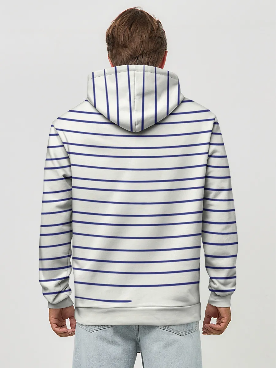 Худи мужской база хлопок / Муми-тролль рисует полосы