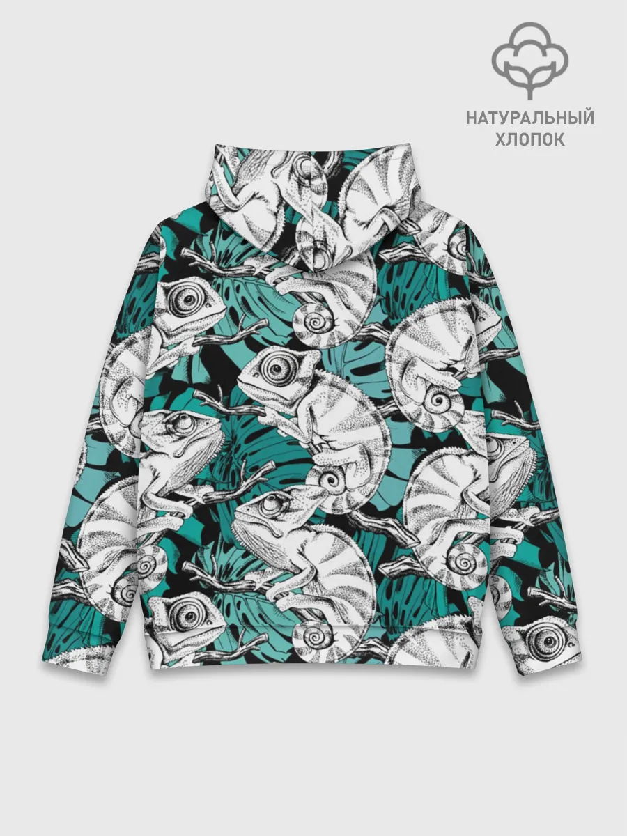 Худи мужской база хлопок / Хамелеоны