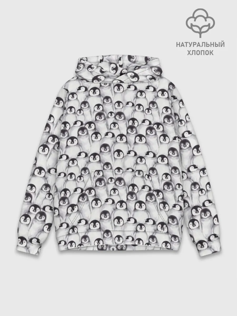 Худи мужской база хлопок / Пингвинчики